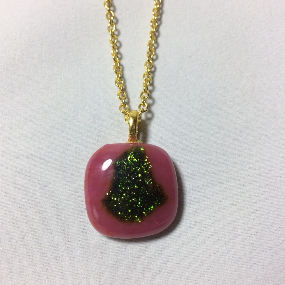 Handcrafted glass fused pendant
